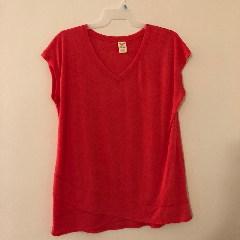 Orange Asymmetrical Hem T-Shirt Sz 20 XXL